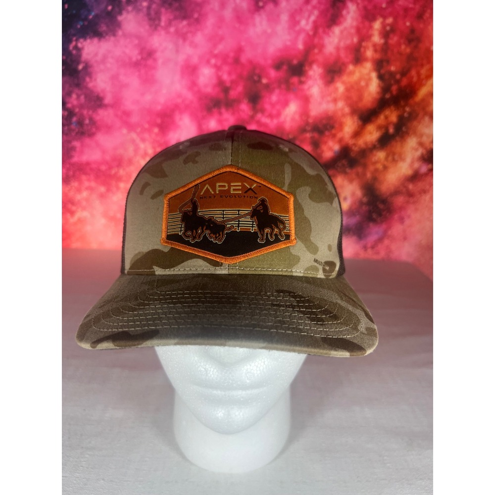 Apex Next Evolution Multicam Camo Trucker Hat Snapback Rodeo Patch Mesh Cap